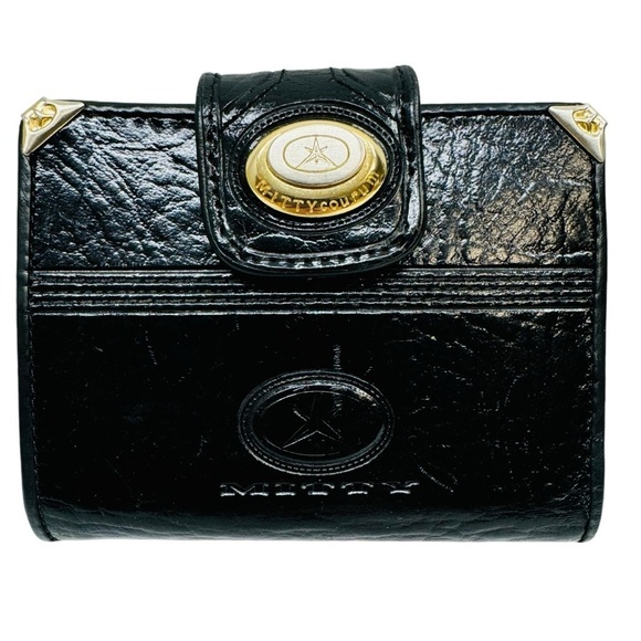 Mitty Handbags - Mitty Wallet Women’s Purse  Pouch Brazilian Leather Black Gold Buckle Western